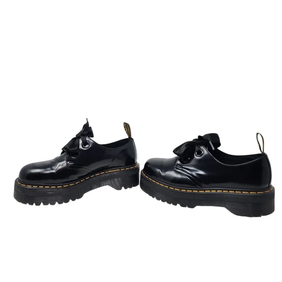 Dr.Martens Holly Platform Oxford In Black Patent Leather Size 9 - Picture 9 of 16